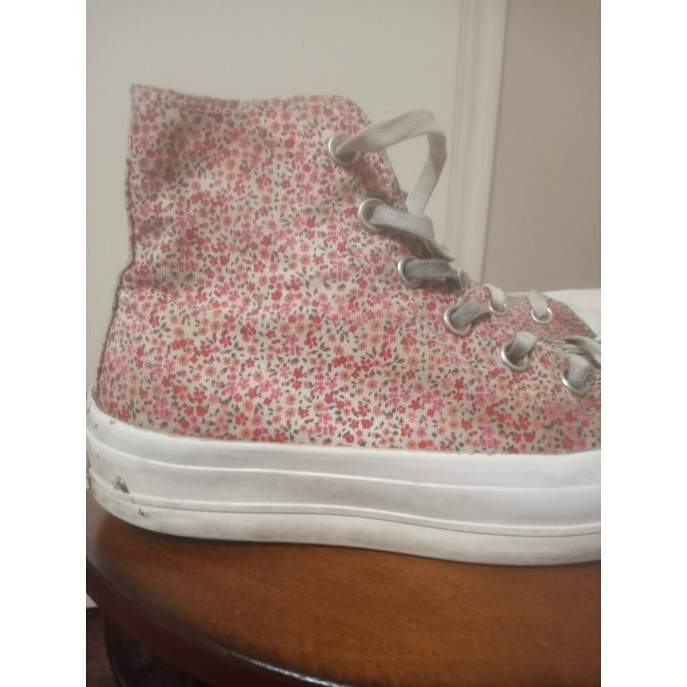 Converse All Star Lift Platform Trainers Womens Size 7 Ditsy Floral Shoes - Picture 7 of 16